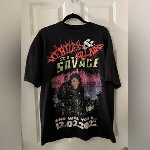 Metro Boomin 21 Savage T-Shirt When God Is The Only One Watching Graphic Rap L